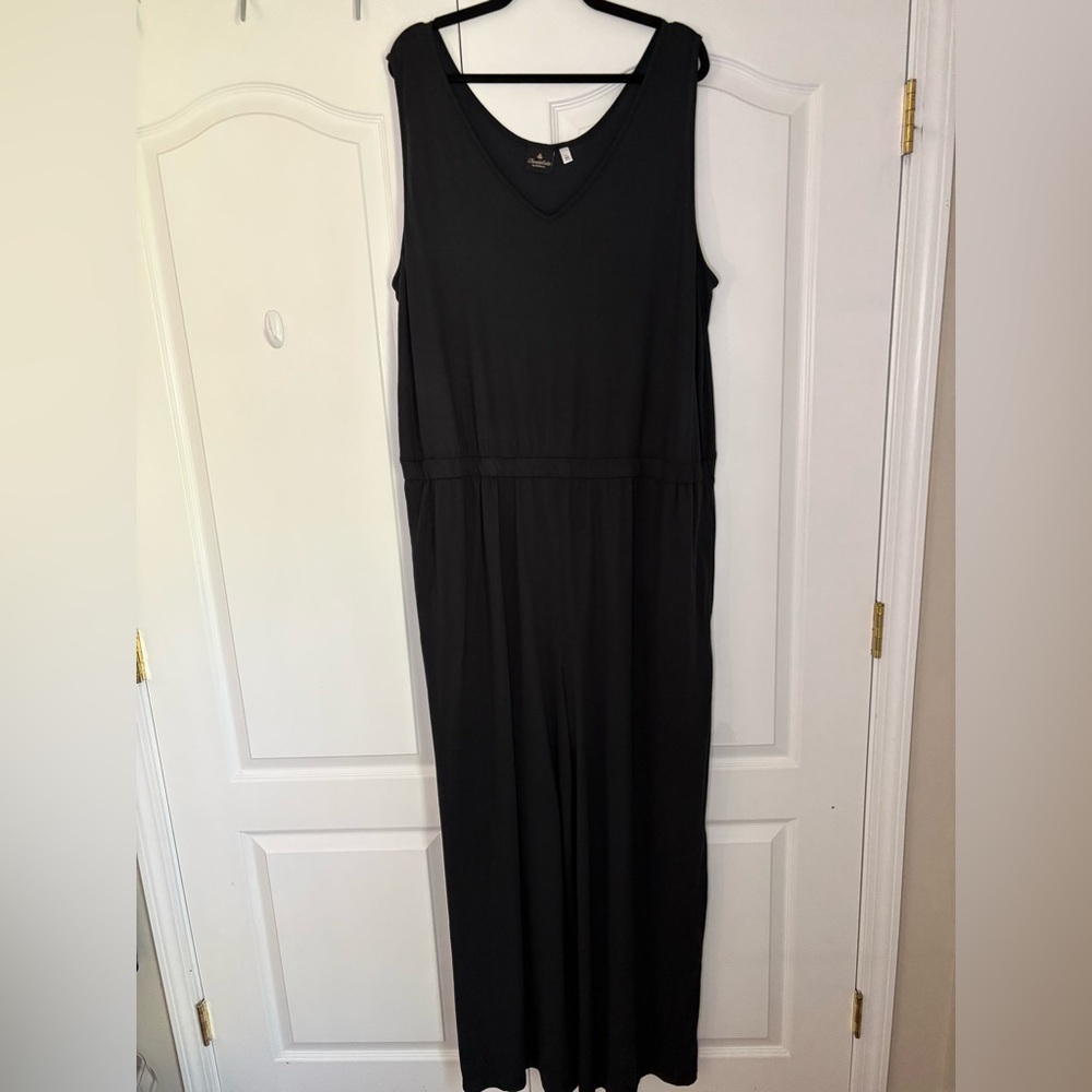 BumbleBella Black Sleeveless Jumpsuit Tall 2X Wide Leg